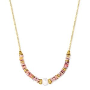 Kendra Scott Lila Vintage Gold Strand Necklace in Pastel Shells
